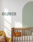 Personalised Name Decals - Playful - Greens - DW13. Custom