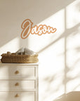 Personalised Name Decals - Script - Apricot - DW13. Custom