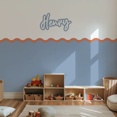 Personalised Name Decals - Script - Blue - DW13. Custom