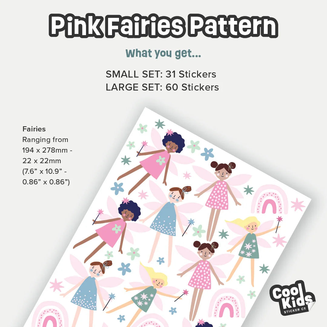 Pink Fairies - Patterned - Decals - Fantasy