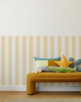 Plain Striped Wall Panels - Milk & Butter - DW11.