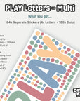 PLAY Letters Multi Wall Decals - Decals - Alphabet