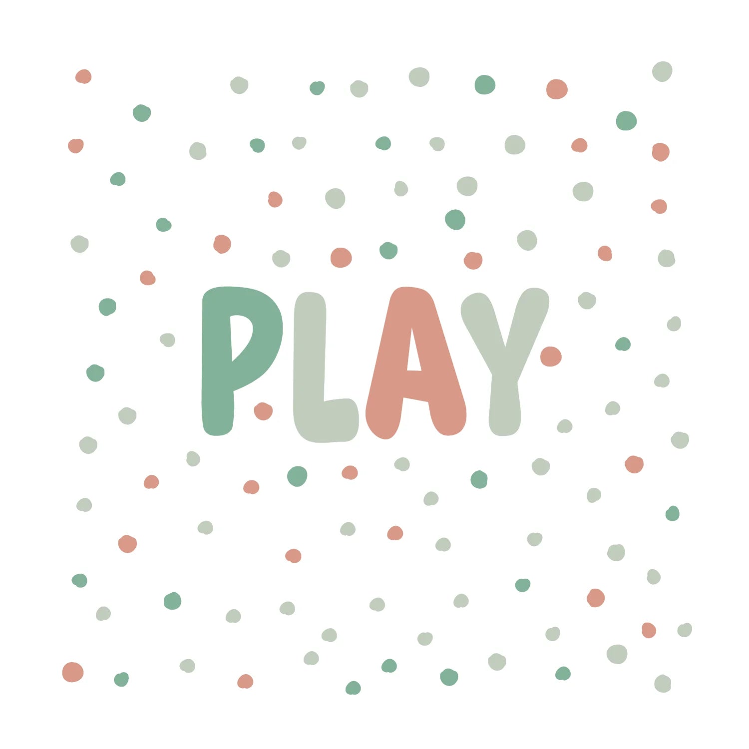 PLAY Letters Wall Decal - DW10. Alphabet Decals