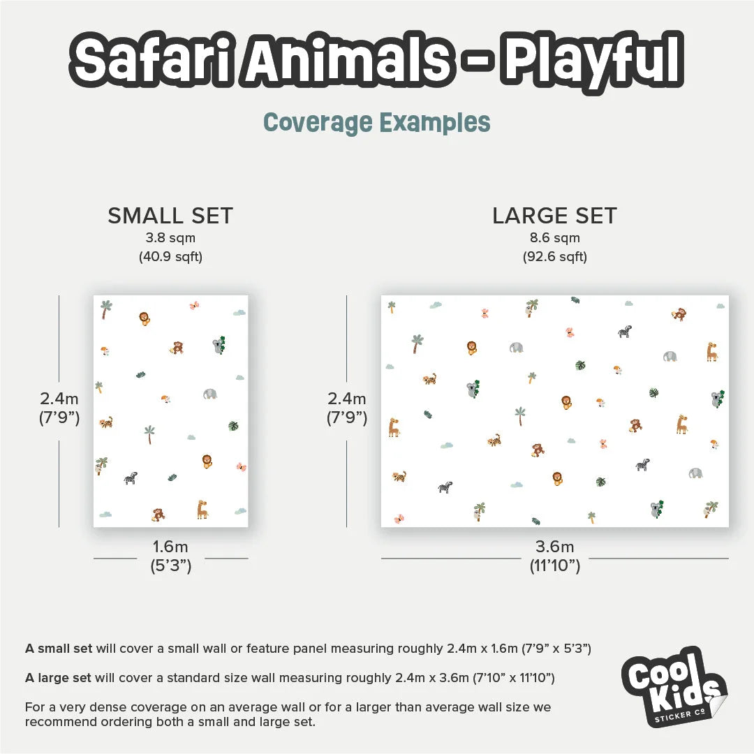 Playful Safari Animal Wall Decals - Decals - Animals