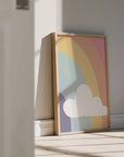 Right Rainbow Cloud Wall Print