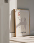 E is for Elephant Print