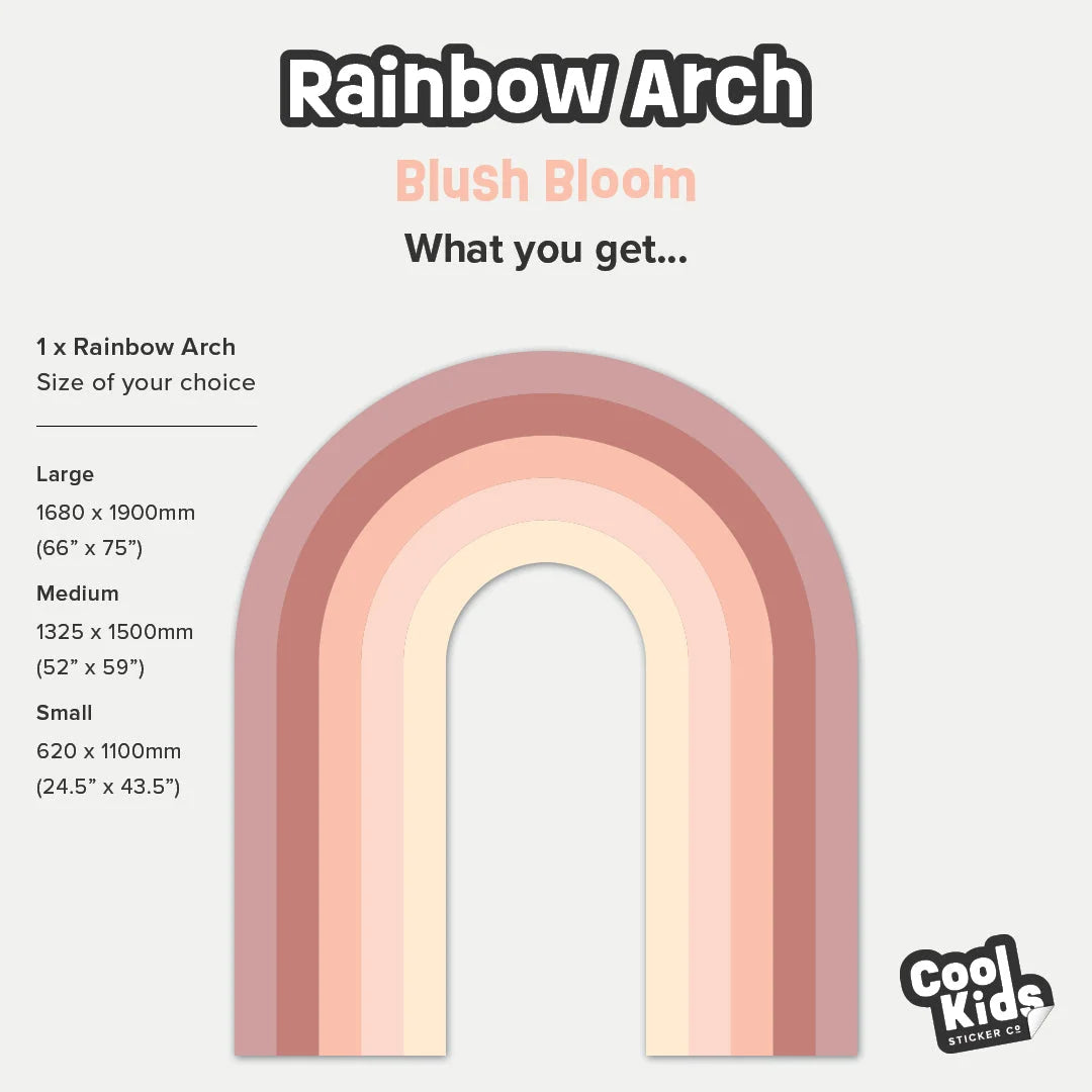 Rainbow Arch - Blush Bloom - DW12. Arch Decals