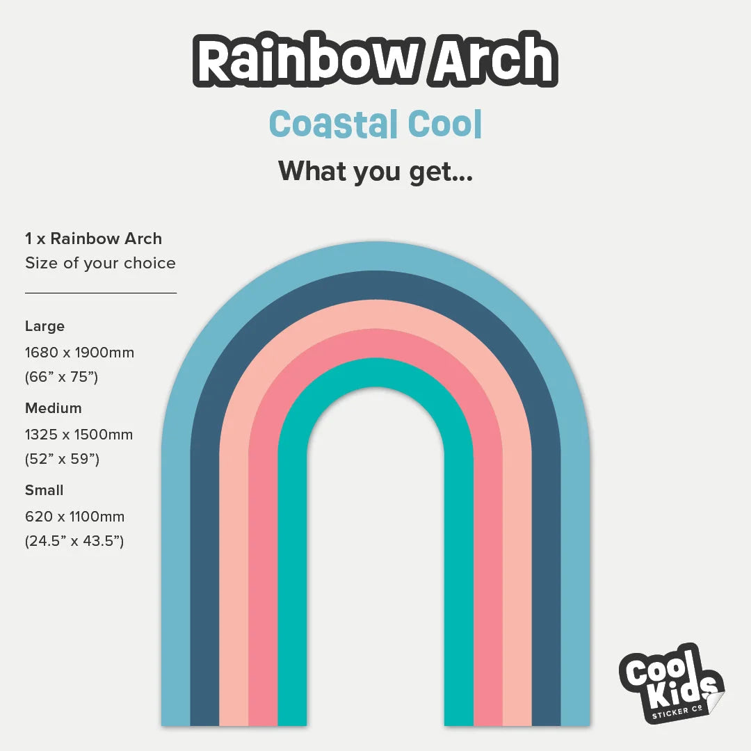 Rainbow Arch - Coastal Cool - DW12. Arch Decals