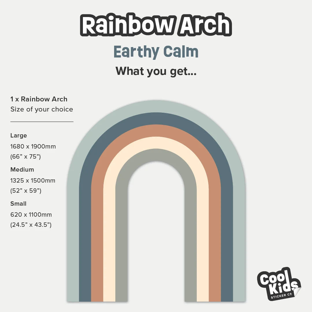 Rainbow Arch - Earthy Calm - DW12. Arch Decals