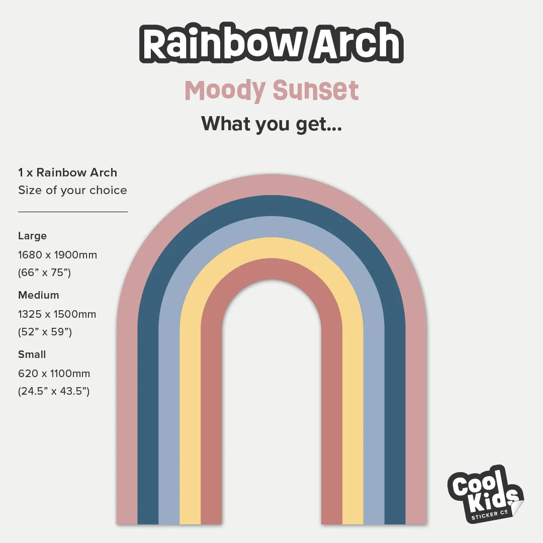 Rainbow Arch - Moody Sunset - DW12. Arch Decals