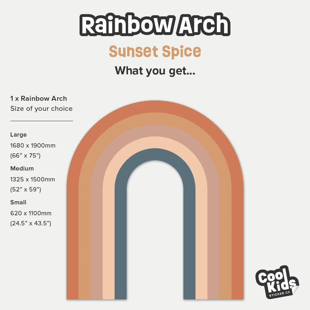 Rainbow Arch - Sunset Spice - DW12. Arch Decals