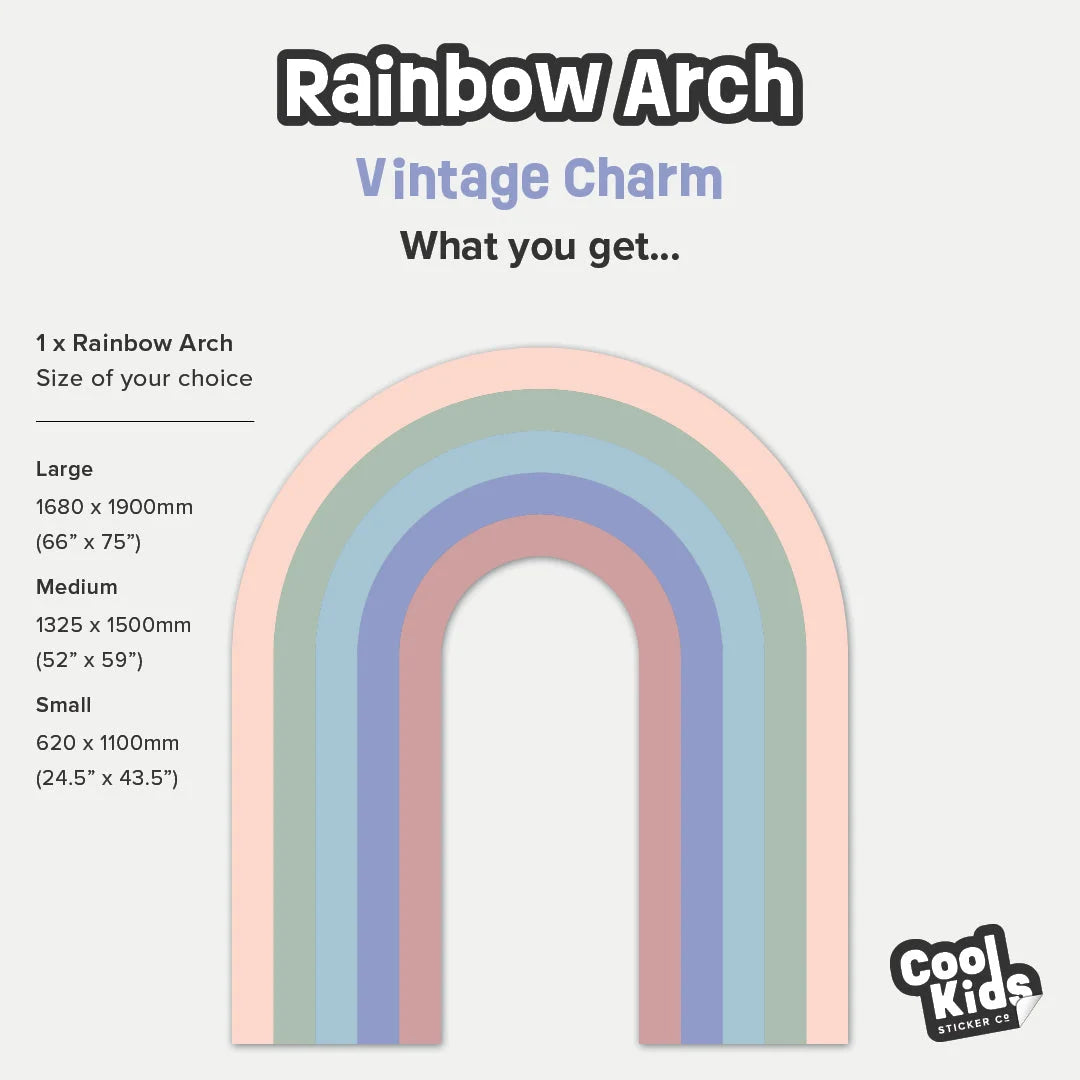 Rainbow Arch - Vintage Charm - DW12. Arch Decals