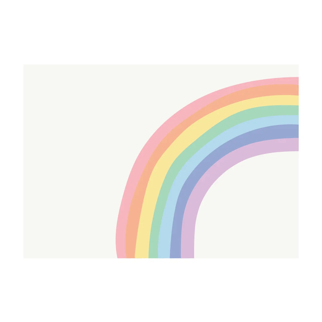 Rainbow Half Wall Decal - DW3. Sun Clouds