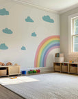 Rainbow Half Wall Decal - DW3. Sun Clouds