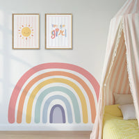 Rainbow Pastel Wall Decal - DW3. Sun Clouds