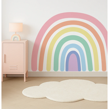 Sticker mural arc-en-ciel pastel