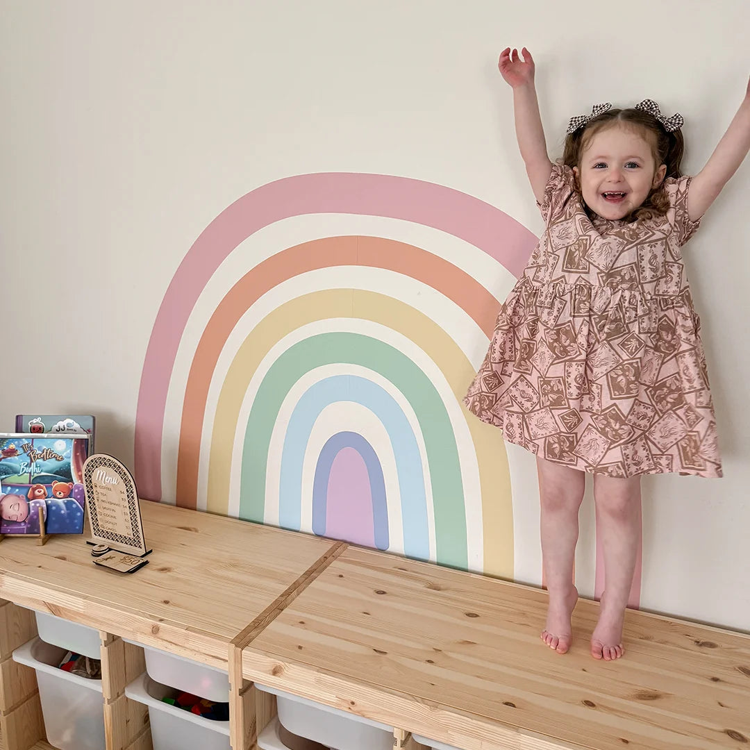 Rainbow Pastel Wall Decal - DW3. Sun Clouds