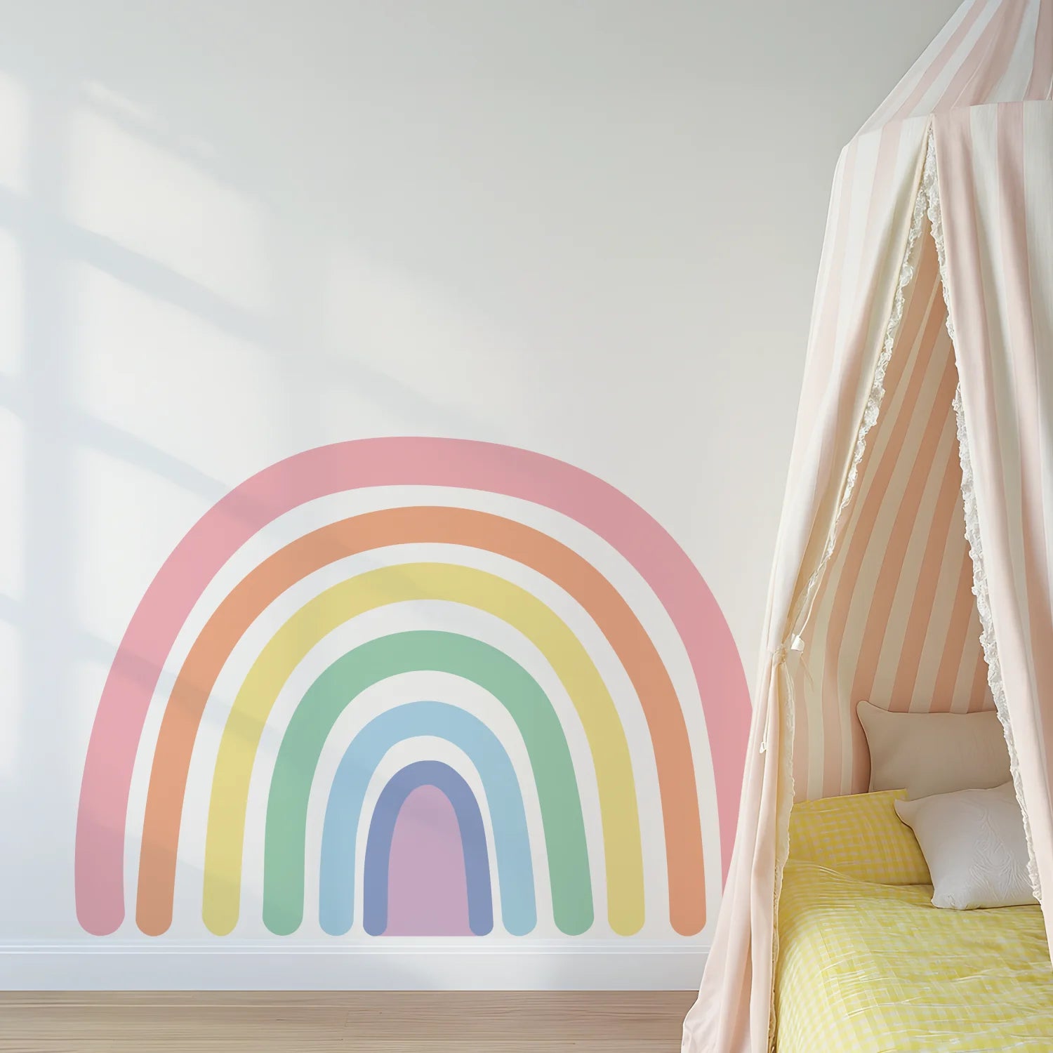 Rainbow Pastel Wall Decal DW3. Sun Clouds