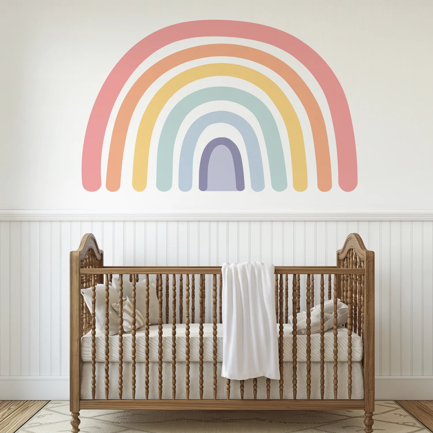 Rainbow Pastel Wall Decal - DW3. Sun Clouds
