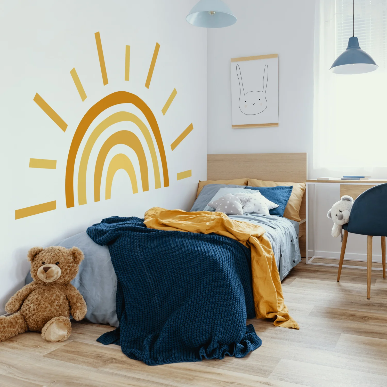 Rainbow Sun Wall Decal - Decals Big Features