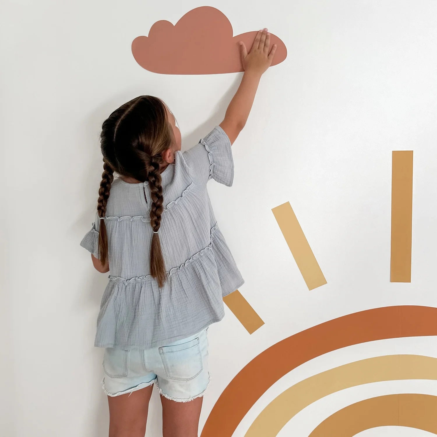 Rainbow Sun Wall Decal DW3. Clouds