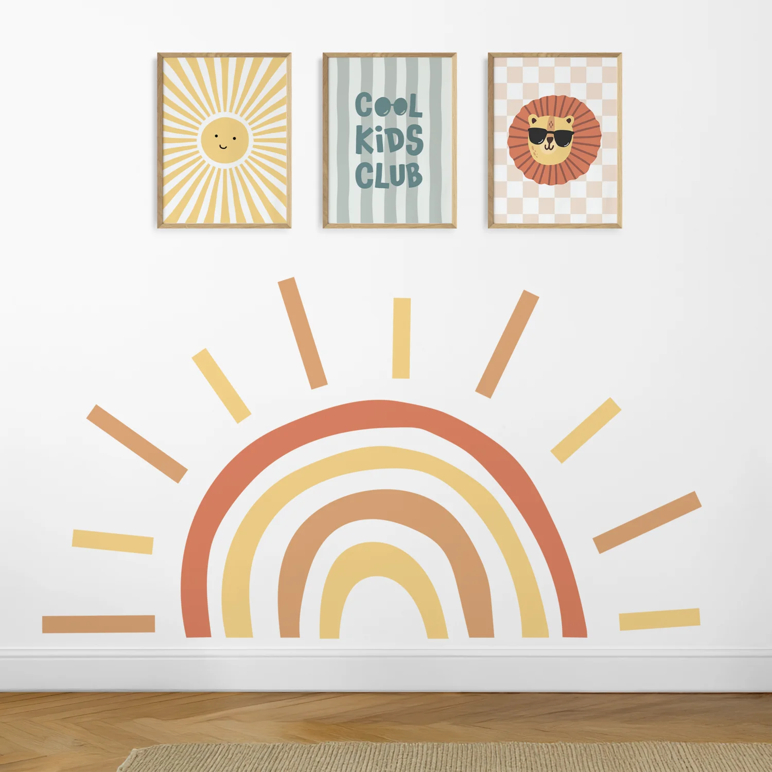 Rainbow Sun Wall Decal - DW3. Clouds