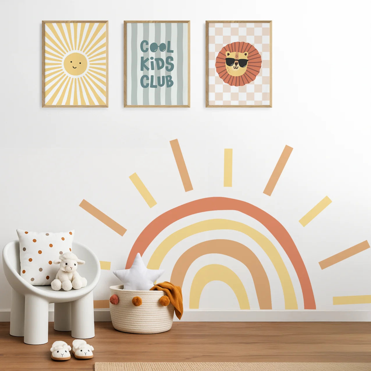 Rainbow Sun Wall Decal - DW3. Clouds