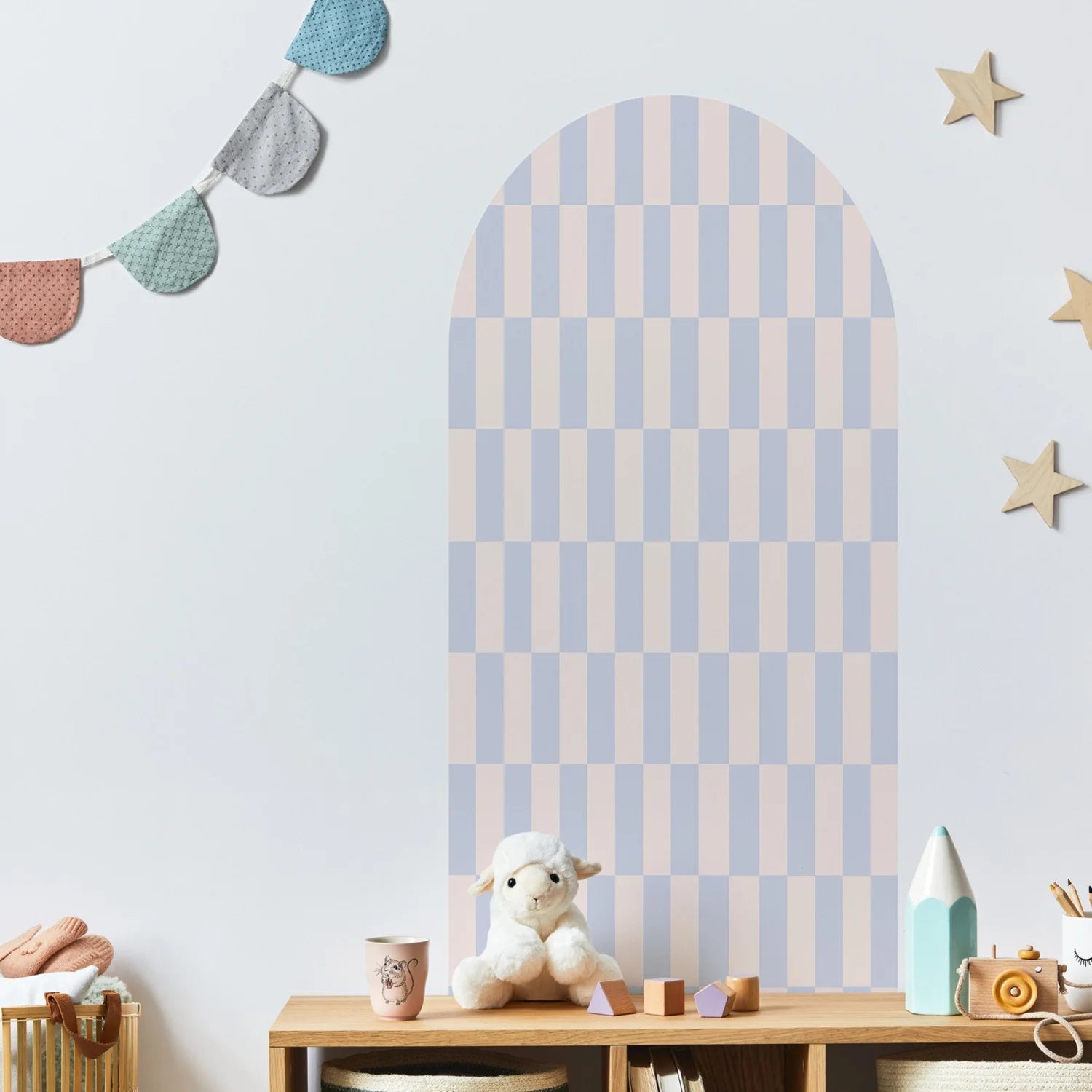 Rectangular Patterned Arch Wall Decals - Medium / Pink &amp;