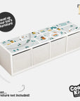 Kallax Shelf Road Map Decal - Furniture Decals - Kallax