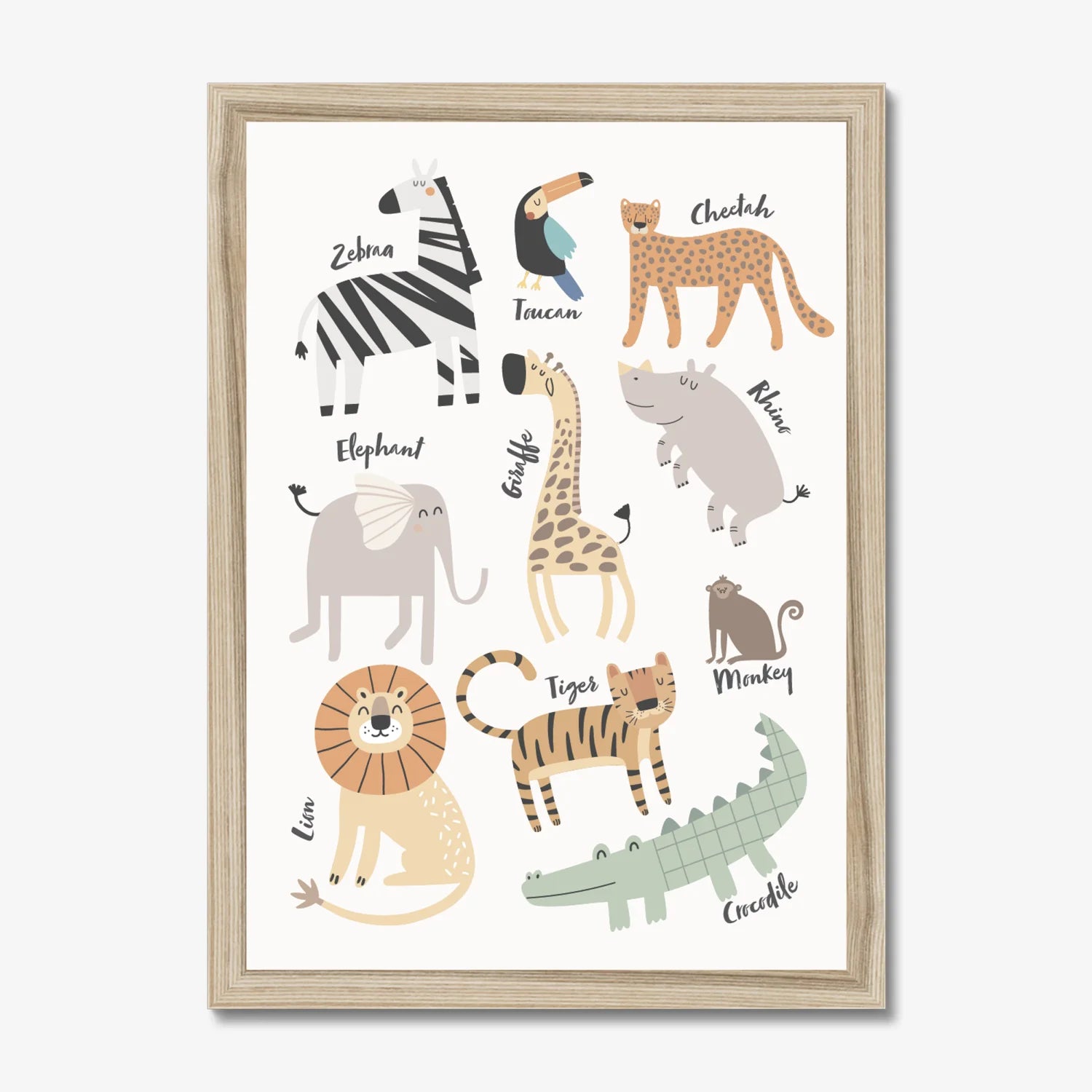 Safari Animals Print - WP1. Wall Prints