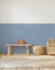 Scalloped Block Wall Panels - Blue - DW11.
