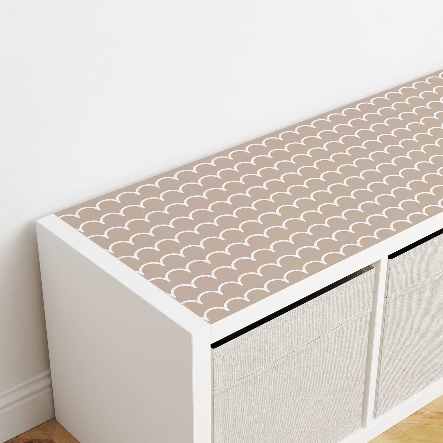 Kallax Shelf Scallops Neutral Decal - Furniture Decals