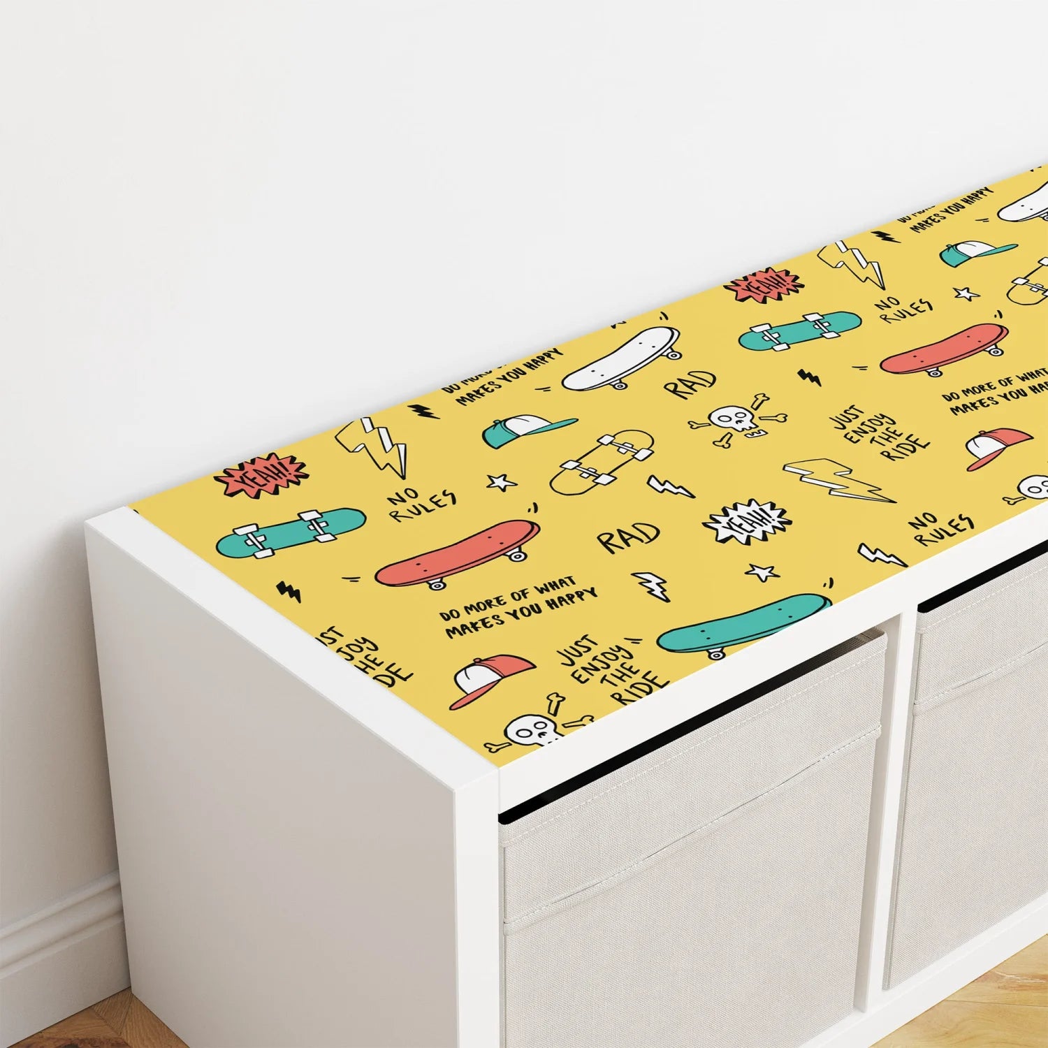 Kallax Shelf Skater Vibes Decal - Furniture Decals - Kallax