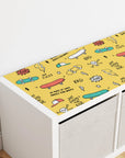 Kallax Shelf Skater Vibes Decal - Furniture Decals - Kallax