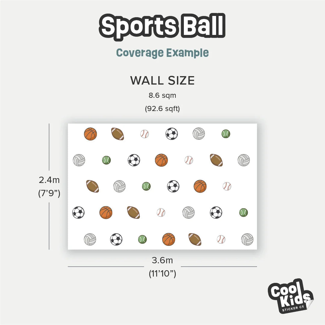 Sports Ball Wall Decal - DW6. Fantasy Decals