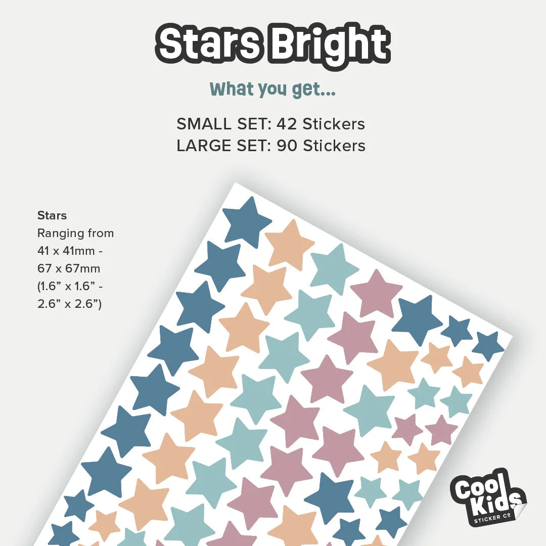 Stars Bright Wall Decal - DW1. Shape Decals