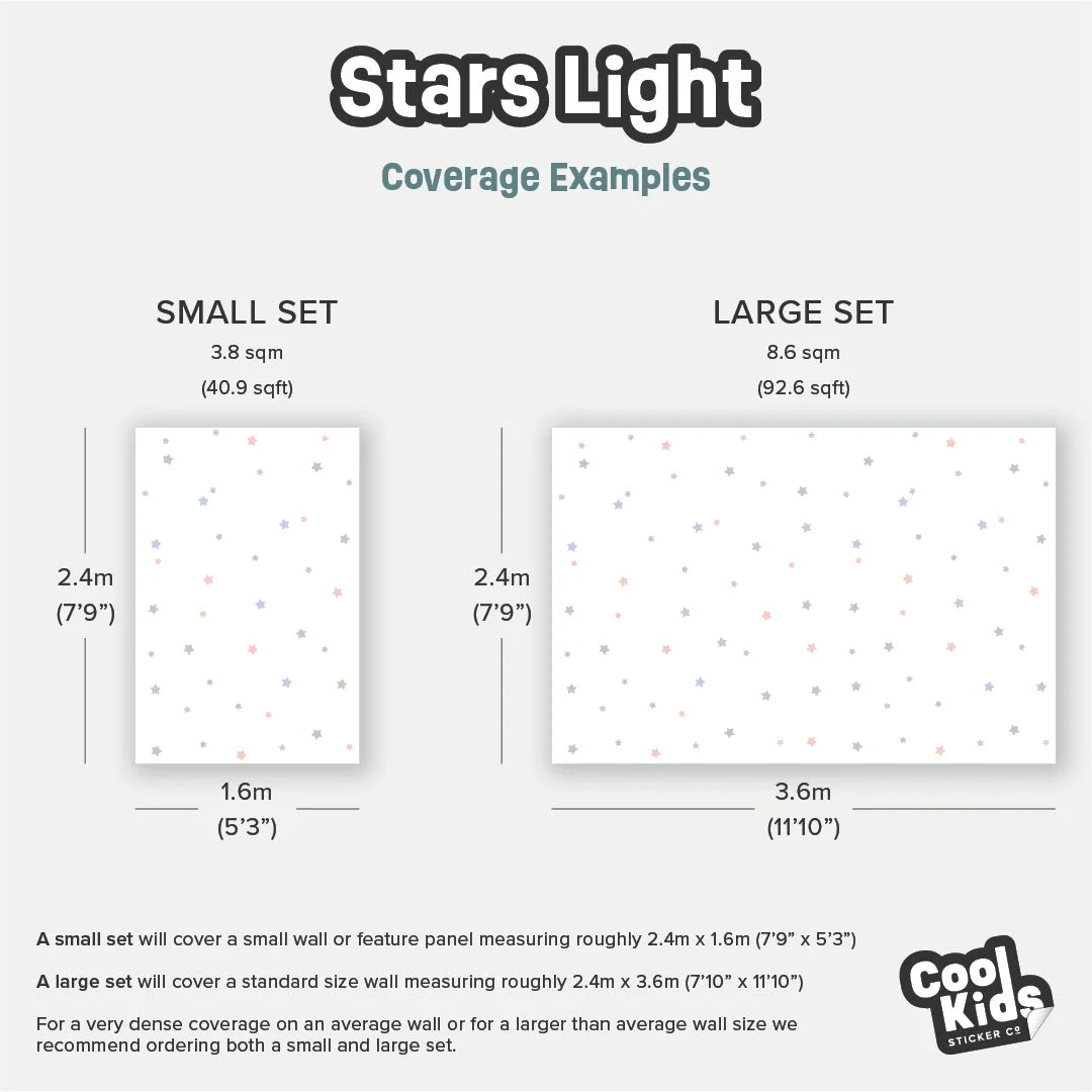 Stars Light Wall Decal - DW1. Shape Decals