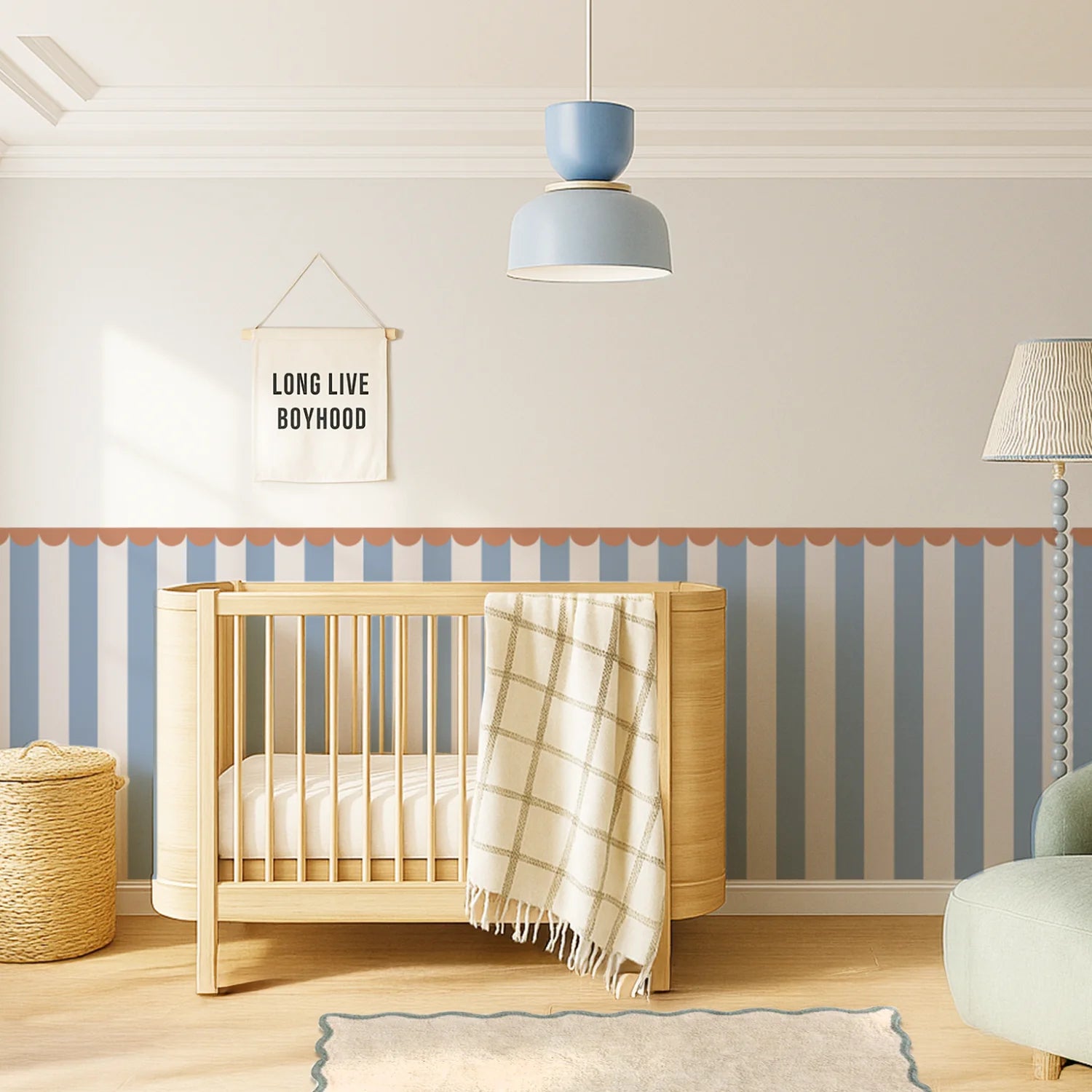 Striped - Wall Panels - Blue - DW11.