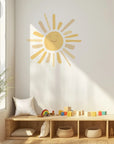 Sunny Face Long Ray Wall Decal - DW3. Rainbow Sun Clouds