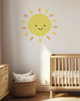 Sunny Face Short Ray Wall Decal - DW3. Rainbow Sun Clouds