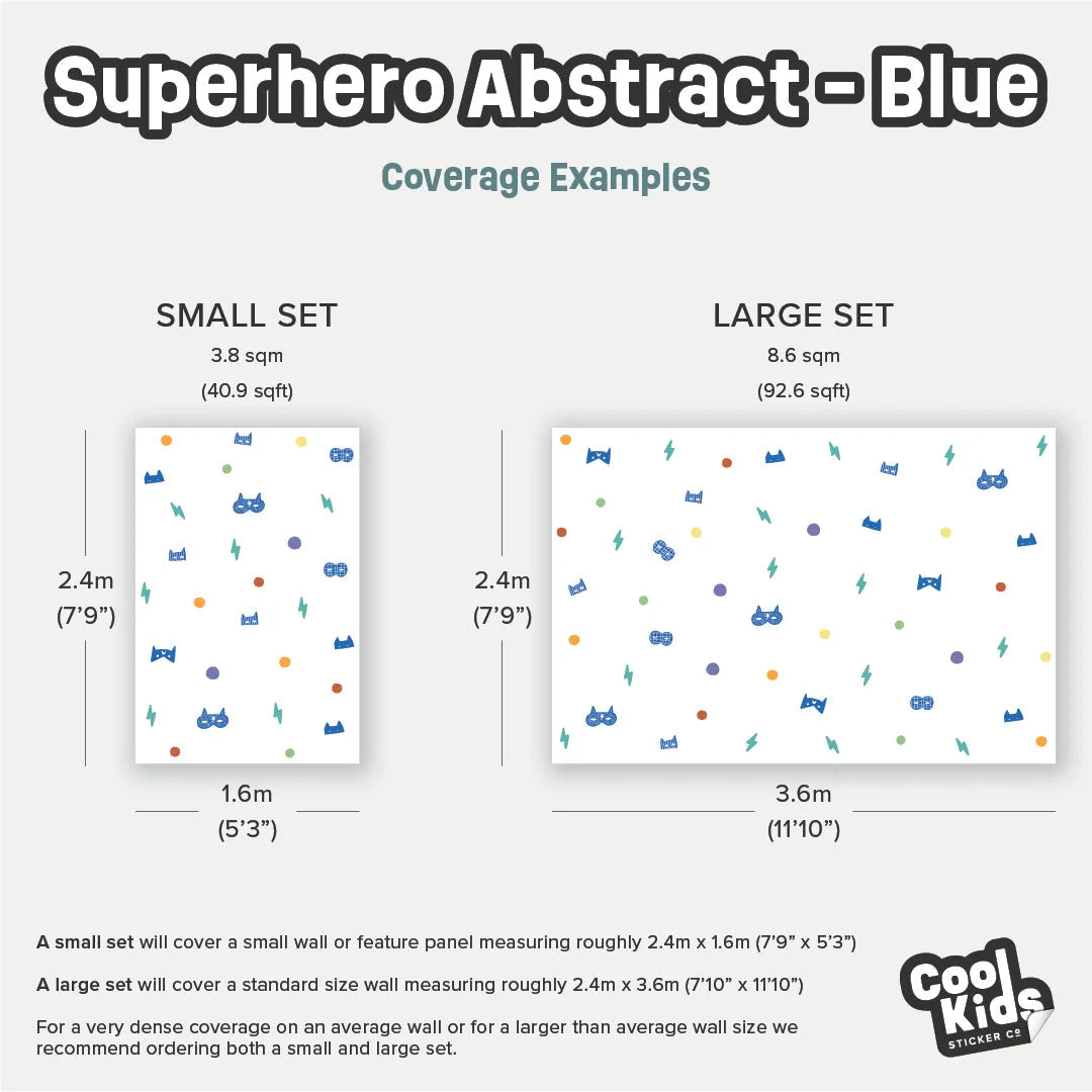 Superhero Abstract - Blue - Decals - Fantasy