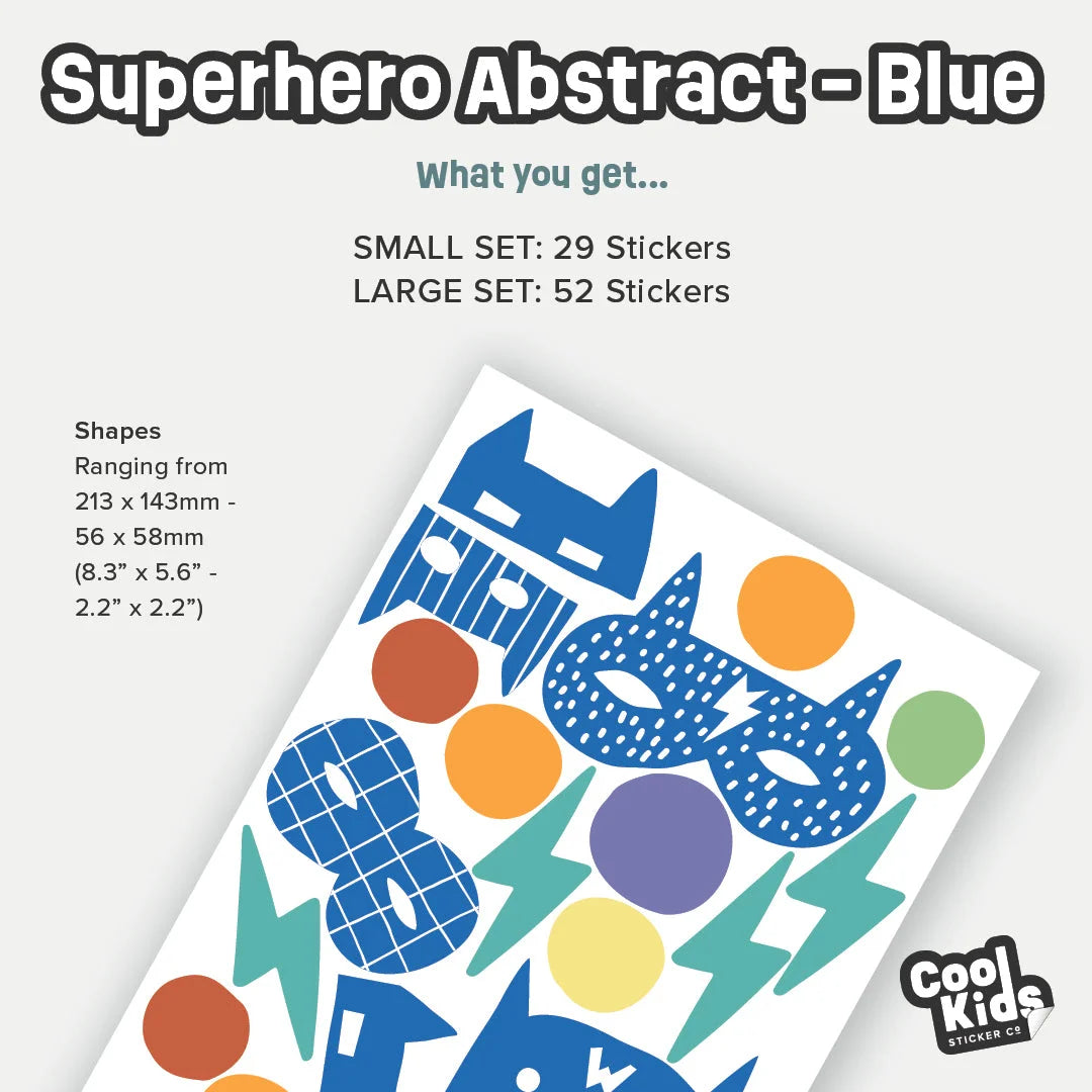 Superhero Abstract - Blue - Decals - Fantasy