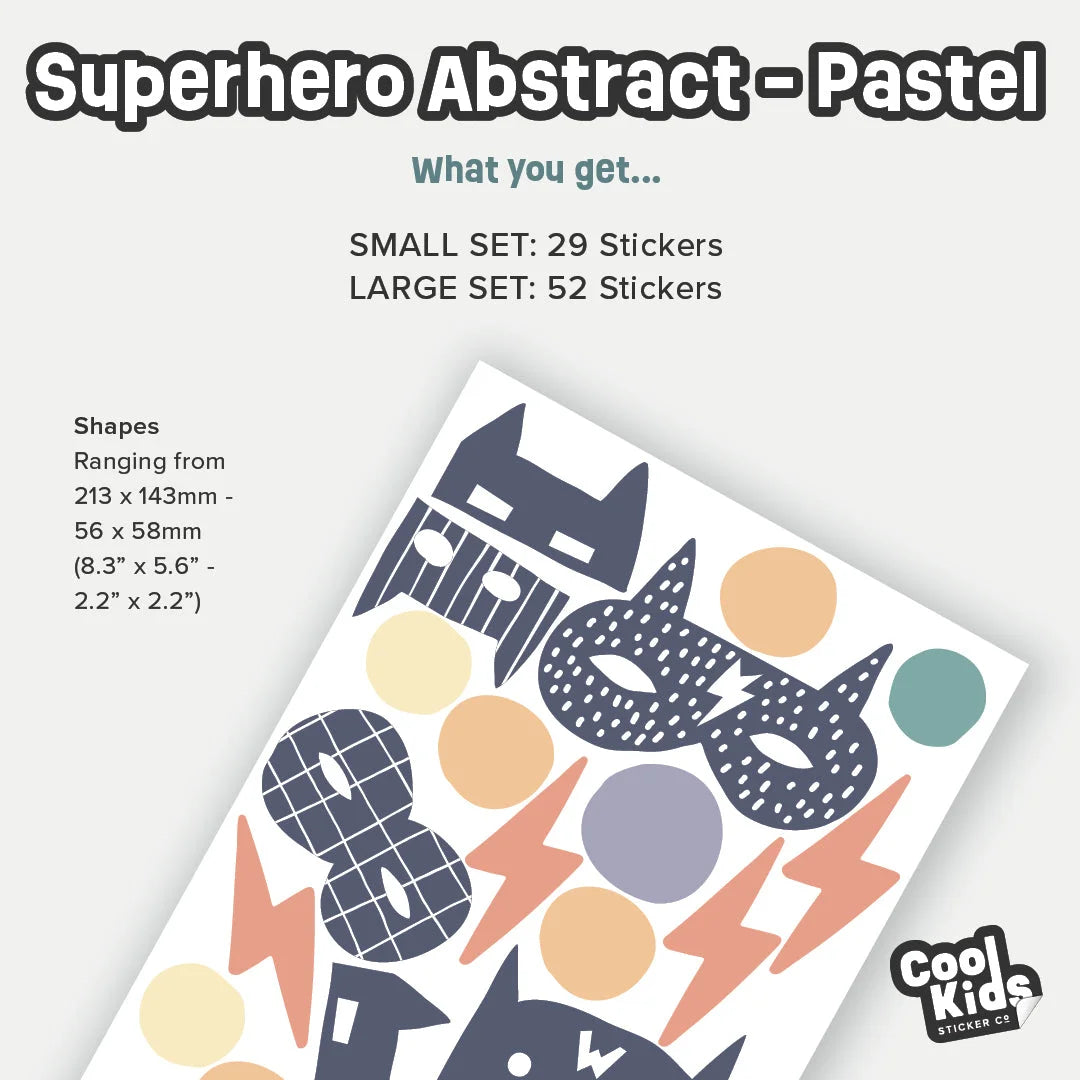 Superhero Abstract - Pastel - DW6. Fantasy Decals