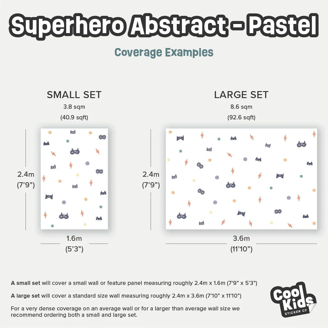 Superhero Abstract - Pastel - DW6. Fantasy Decals