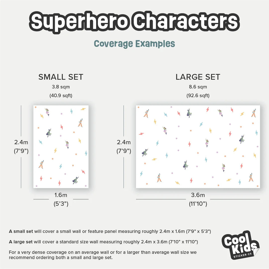 Superhero Character Wall Decals - Decals - Fantasy