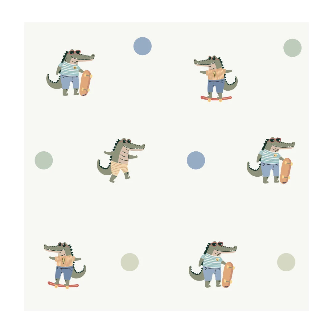 Surf & Skater Gator Wall Decals - DW5. Animal