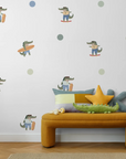 Surf & Skater Gator Wall Decals - DW5. Animal