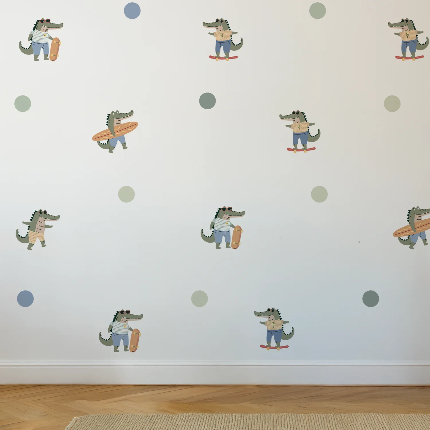 Surf &amp; Skater Gator Wall Decals - DW5. Animal