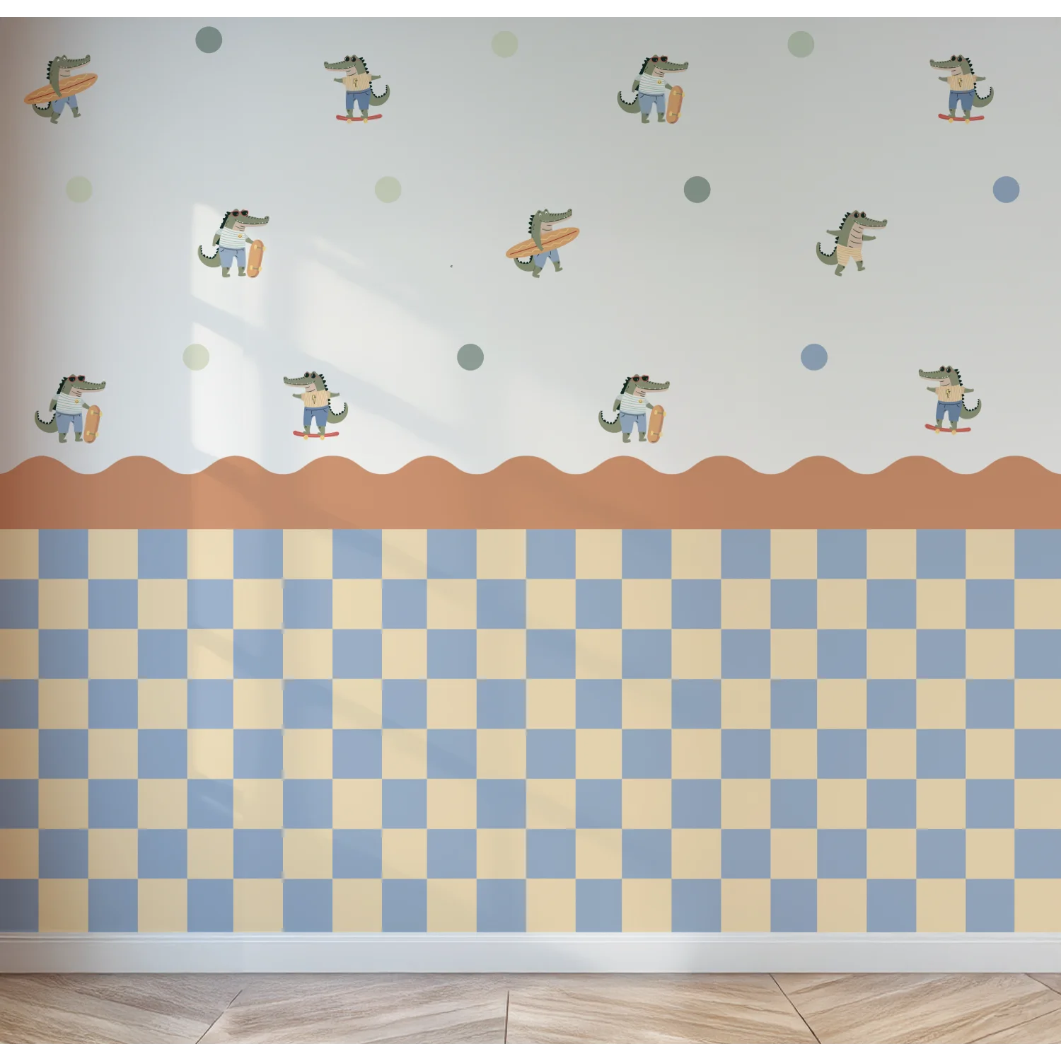 Surf & Skater Gator Wall Decals - DW5. Animal