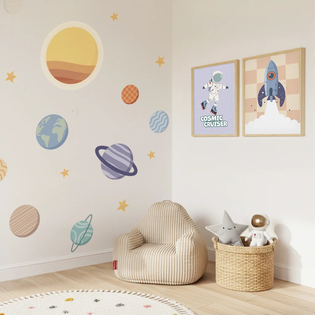 The Solar System Wall Decals - DW7. Space
